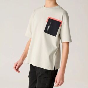 Next Kids boy Baker by Ted Baker Cotton Pocket Tan graphic Shirt top 11 12 years